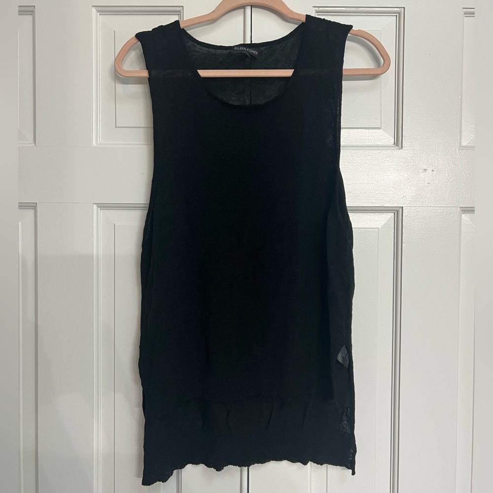 Eileen high low linen sleeveless